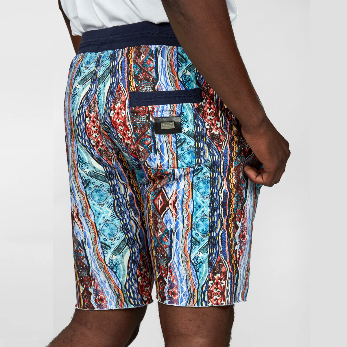 COOGI RED-BLUE ALL-OVER OG FLEECE SHORTS - Image 4