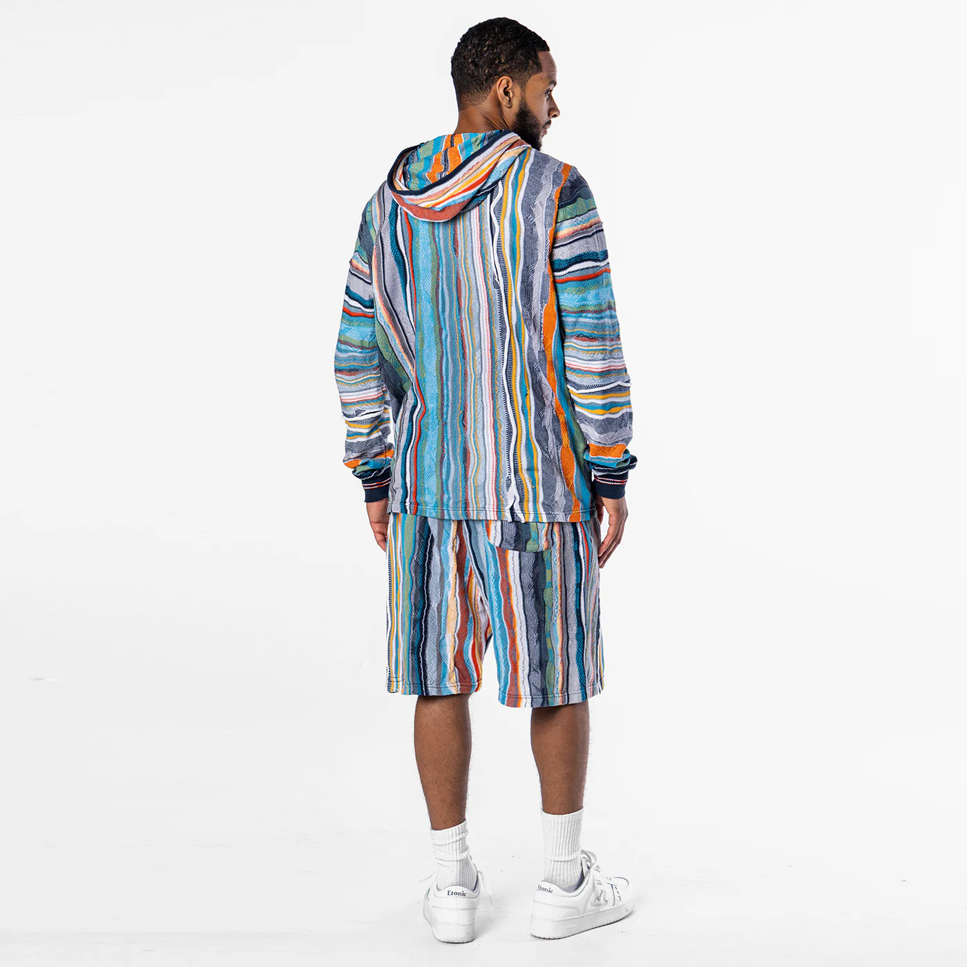 COOGI Light Weight Sweater Knit Shorts in Blue and Gray - Image 6