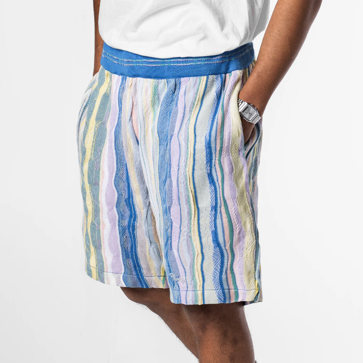 New - COOGI Light Weight Sweater Knit Shorts in Pink and Blue - Image 3