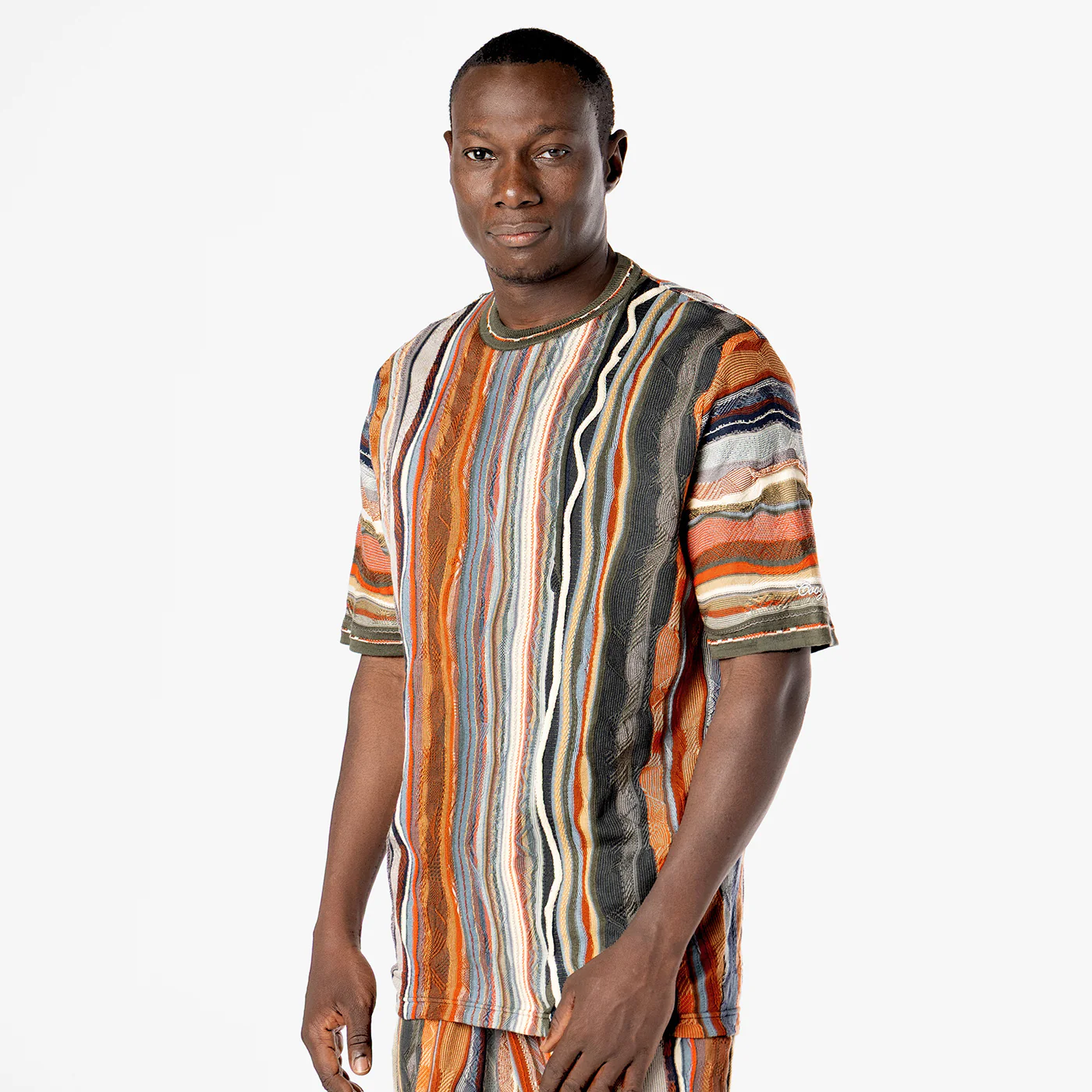 New- COOGI Light Weight Sweater Knit Tee in Natural - Image 4