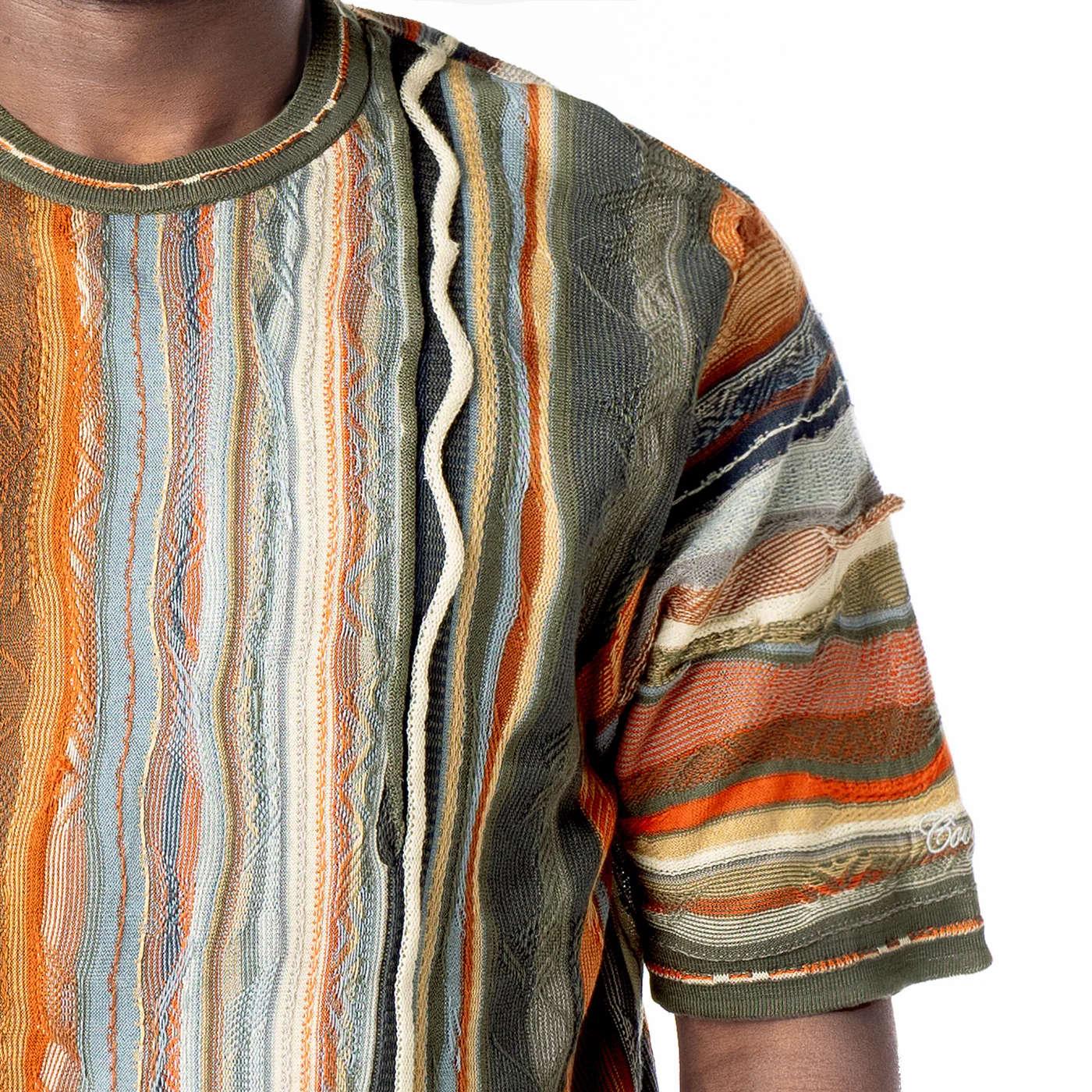 New- COOGI Light Weight Sweater Knit Tee in Natural - Image 7