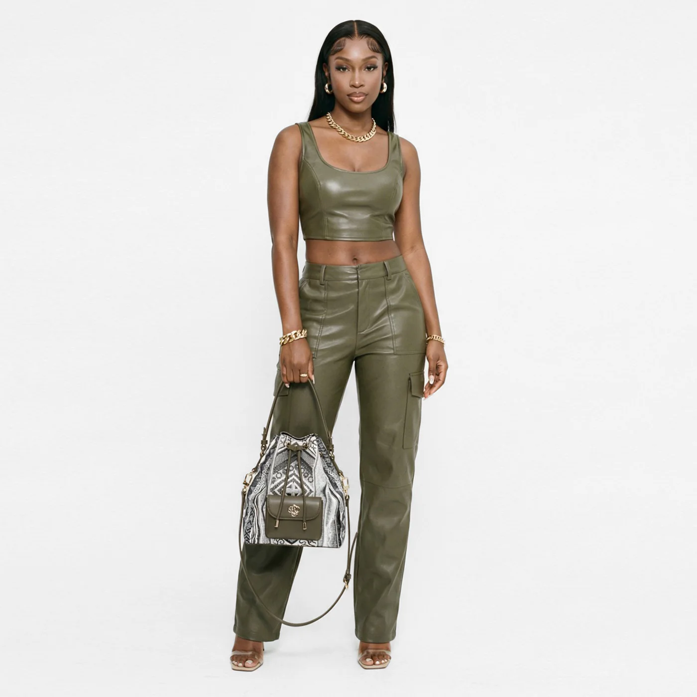 New - COOGI Malindi Bucket Bag - Olive - Image 5